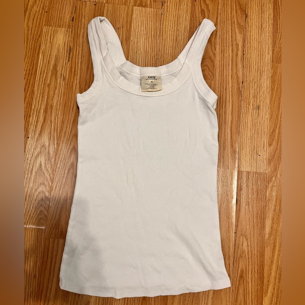 Easy standard white size medium tank top